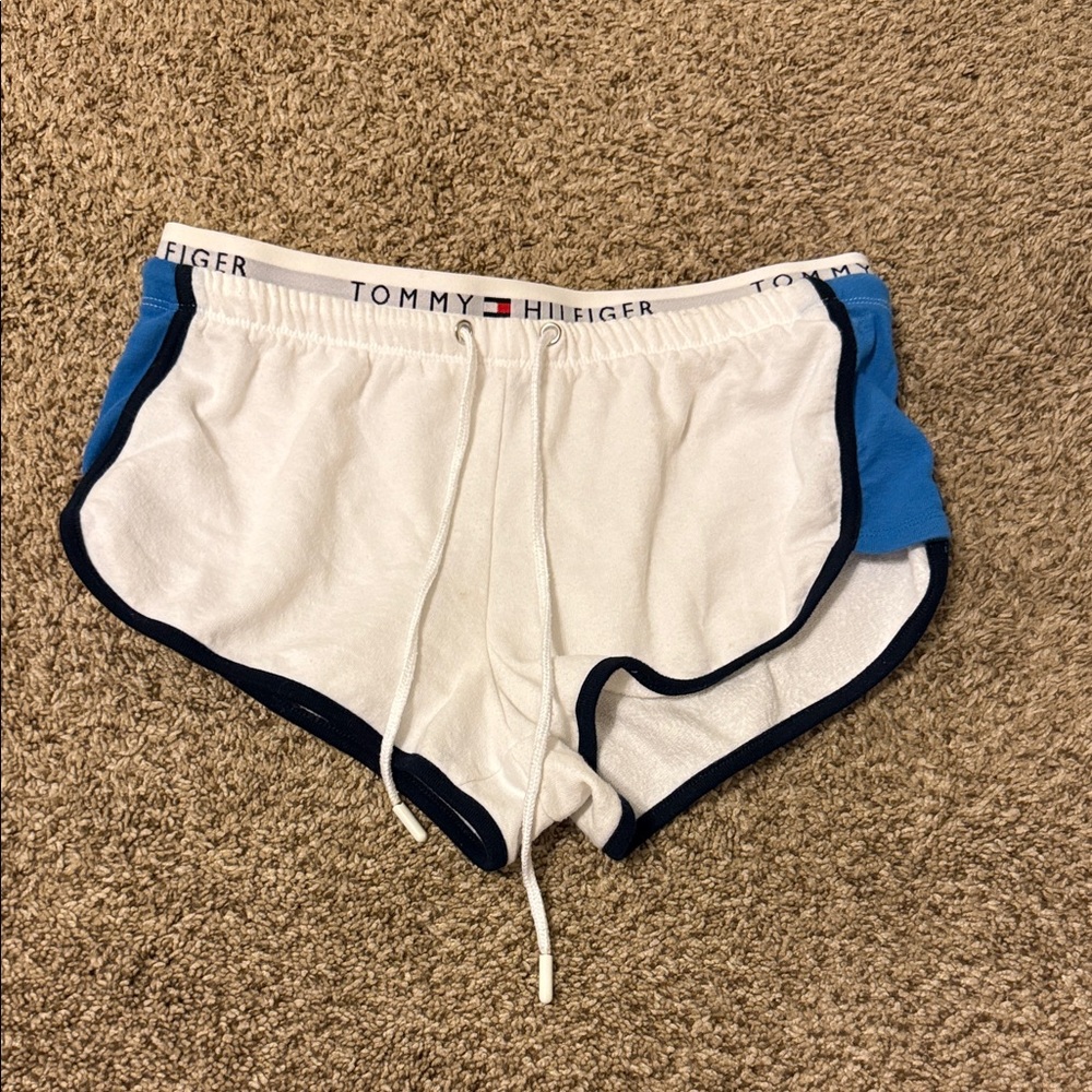 Tommy Hilfiger White and Blue comfy Shorts